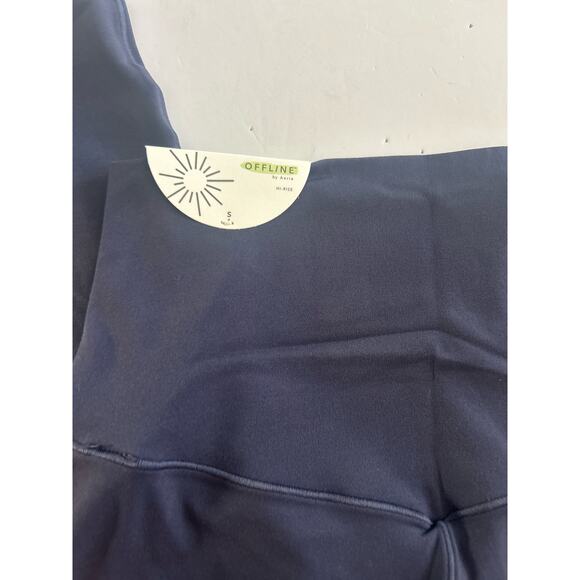 Aerie American Eagle Offline Real Me 3/4 Crop Leggings Blue Sz S NWT Retail $40 - Picture 6 of 8